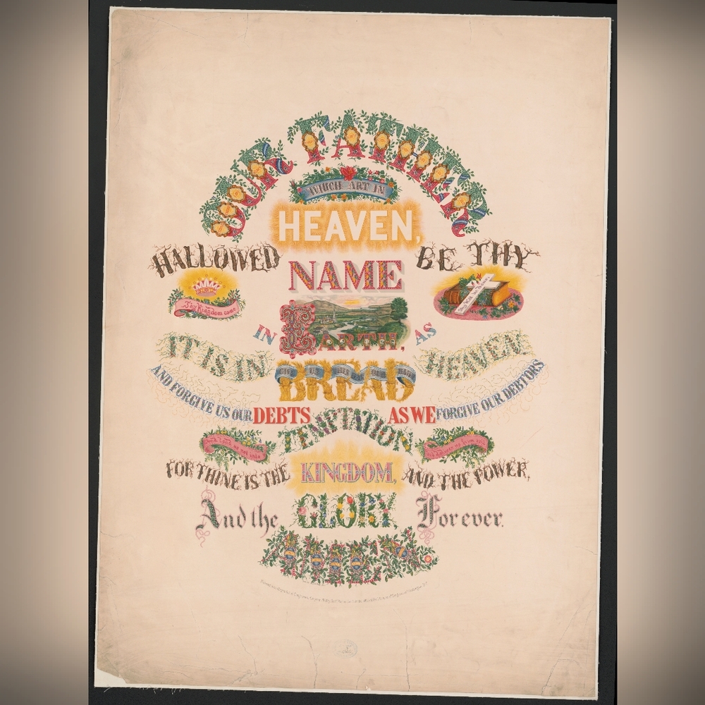 Colorful Religious Art Print Reprint